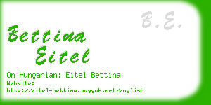 bettina eitel business card